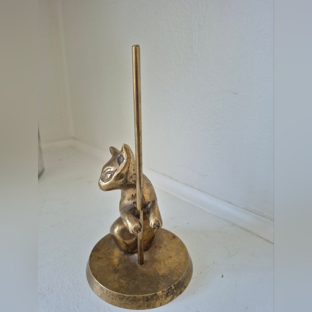 Brass Cat Decor Vintage - Picture 2 of 6